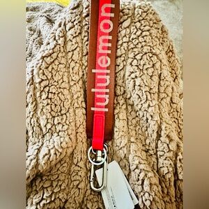 Lululemon Never Lost Red and Pink Keychain